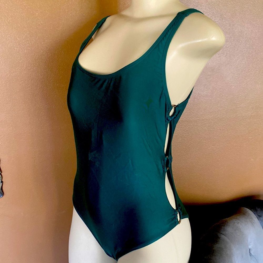 Jade green sexy Swimsuit Swim One Piece padded bra Medium